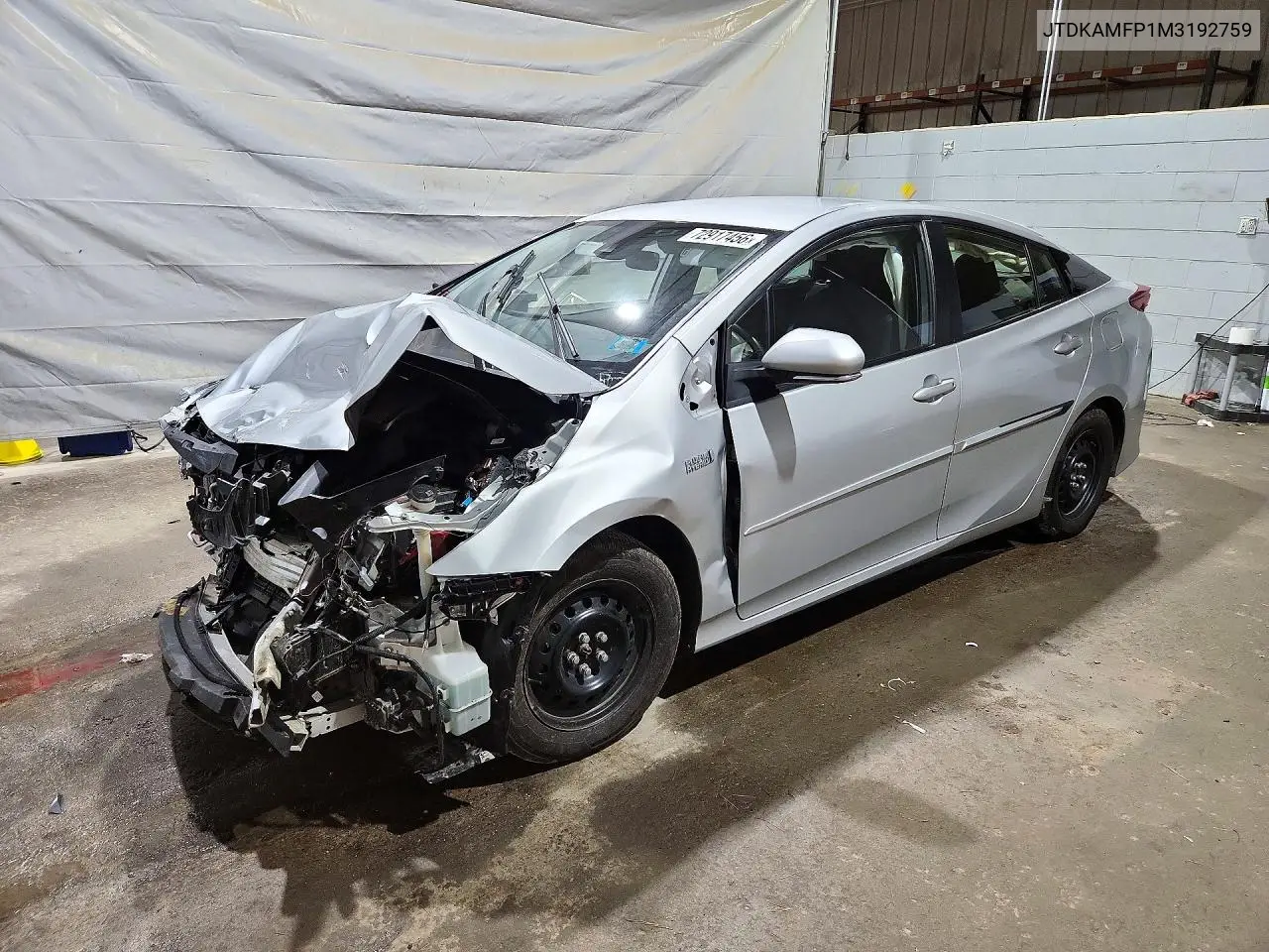 TOYOTA PRIUS 2021, VIN JTDKAMFP1M3192759