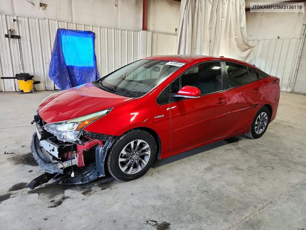 TOYOTA PRIUS 2021, VIN JTDKAMFU5M3136118