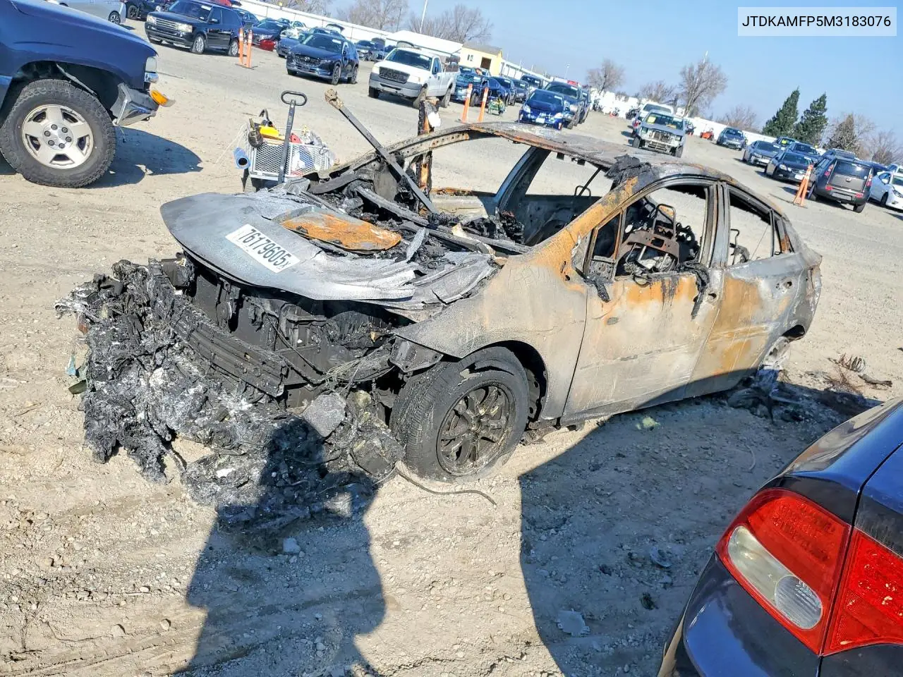 TOYOTA PRIUS 2021, VIN JTDKAMFP5M3183076