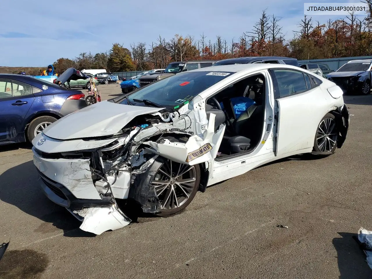 TOYOTA PRIUS 2023, VIN JTDADABU4P3001031