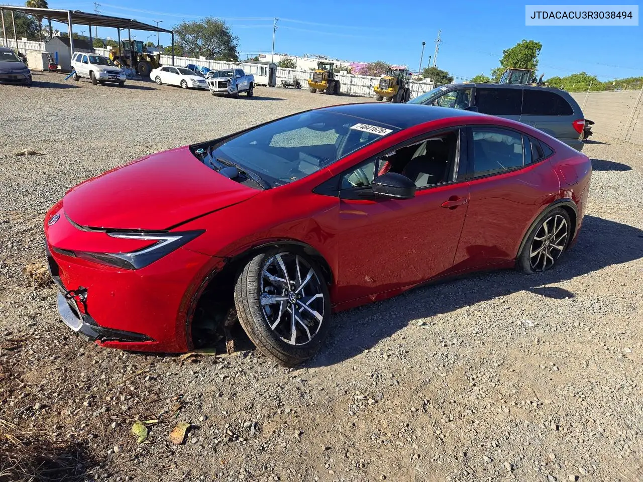 TOYOTA PRIUS 2024, VIN JTDACACU3R3038494