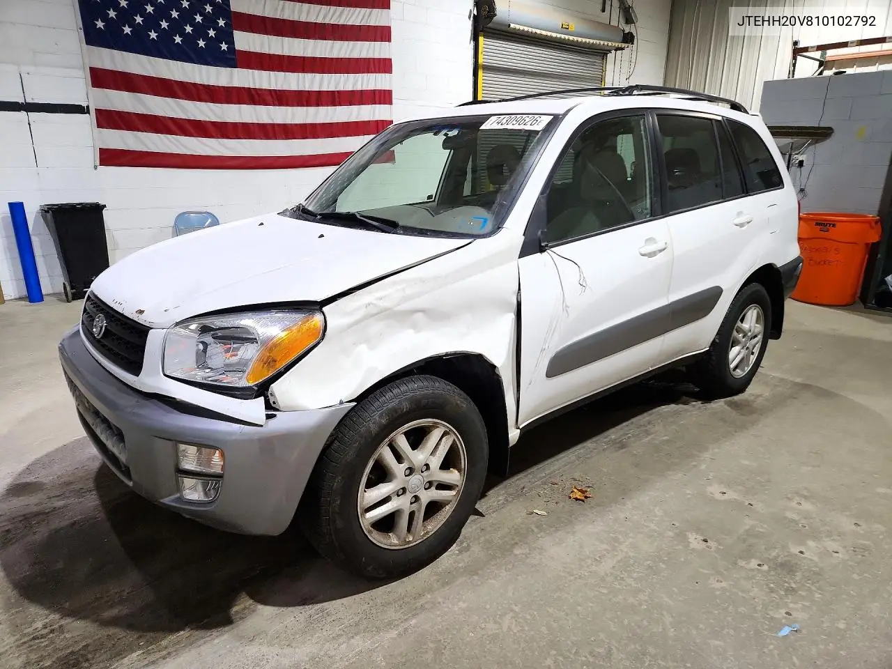 TOYOTA RAV 4 2001, VIN JTEHH20V810102792
