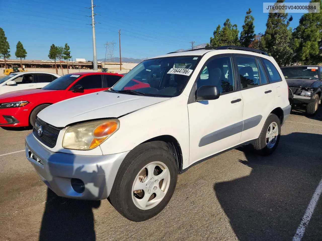 TOYOTA RAV 4 2004, VIN JTEGD20V040008384