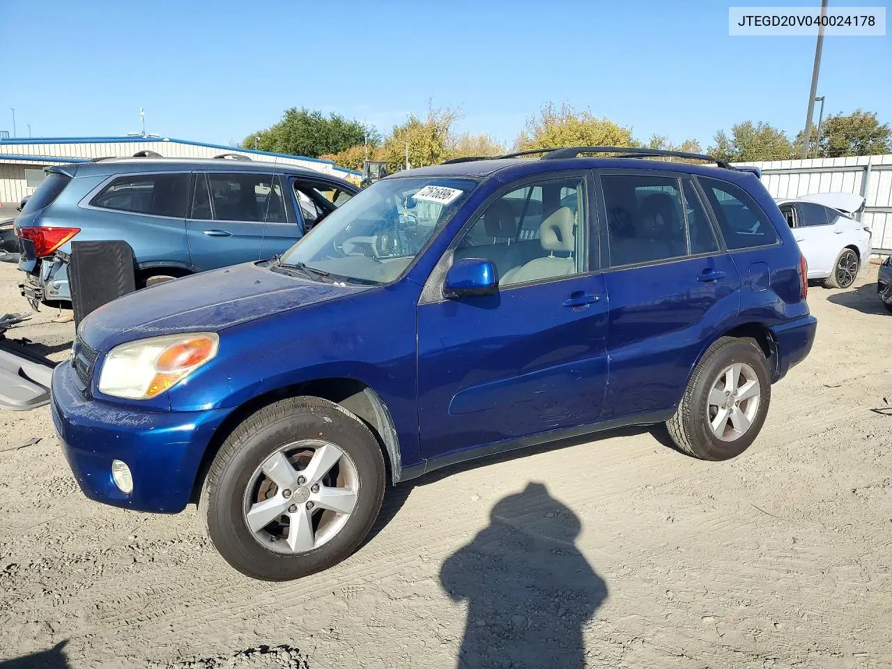 TOYOTA RAV 4 2004, VIN JTEGD20V040024178