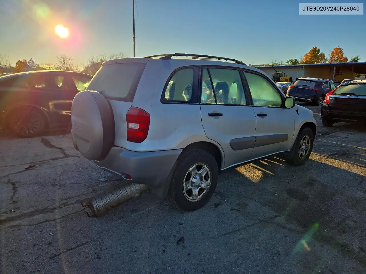 2004 TOYOTA RAV 4 VIN JTEGD20V240P28040 — фото 3