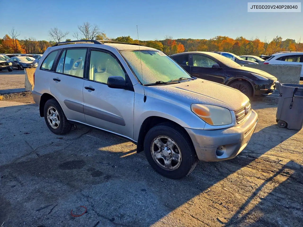 2004 TOYOTA RAV 4 VIN JTEGD20V240P28040 — фото 4