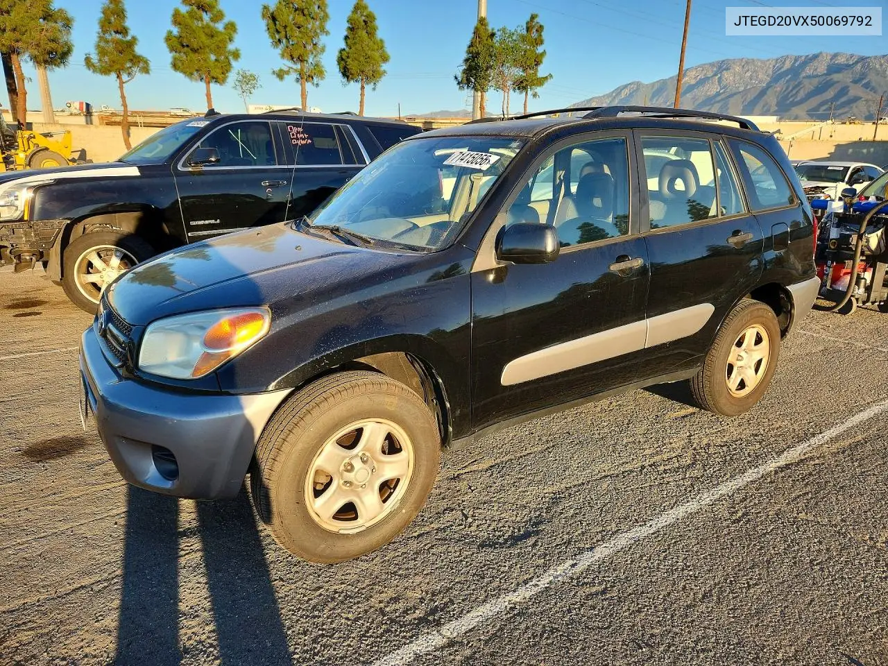TOYOTA RAV 4 2005, VIN JTEGD20VX50069792
