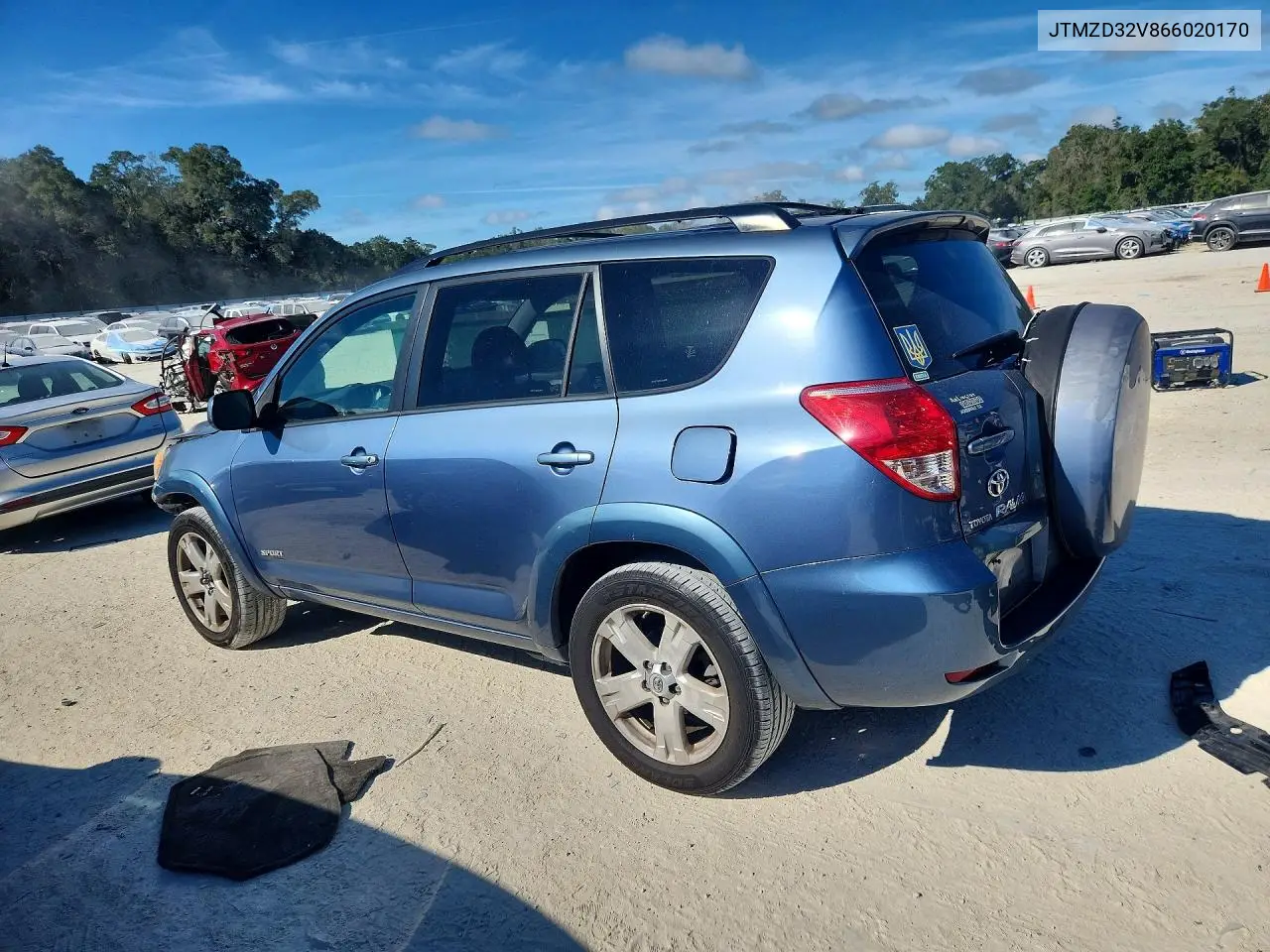 2006 TOYOTA RAV 4 VIN JTMZD32V866020170 — фото 2