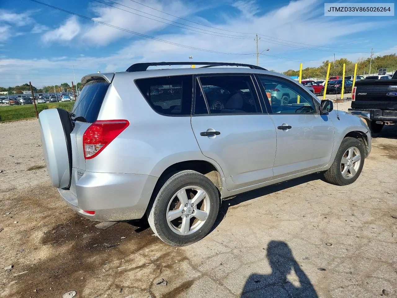 2006 TOYOTA RAV 4 VIN JTMZD33V865026264 — фото 3