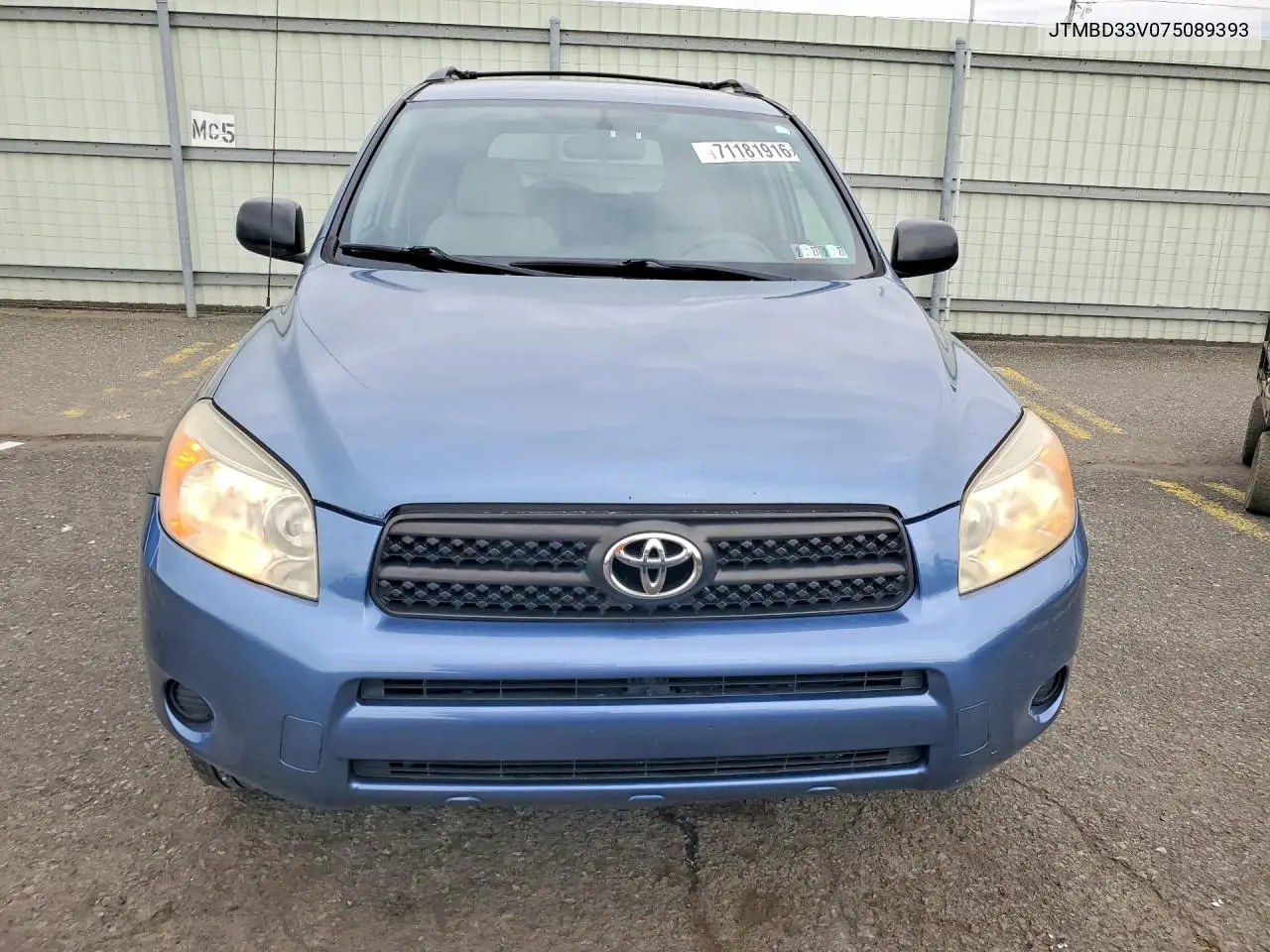 2007 TOYOTA RAV 4 VIN JTMBD33V075089393 — фото 5