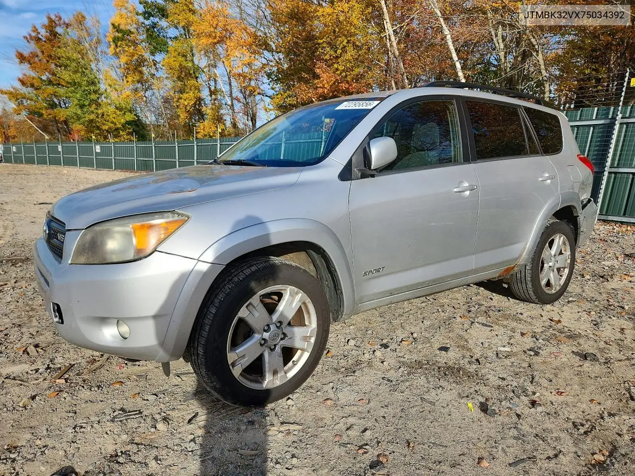 TOYOTA RAV 4 2007, VIN JTMBK32VX75034392