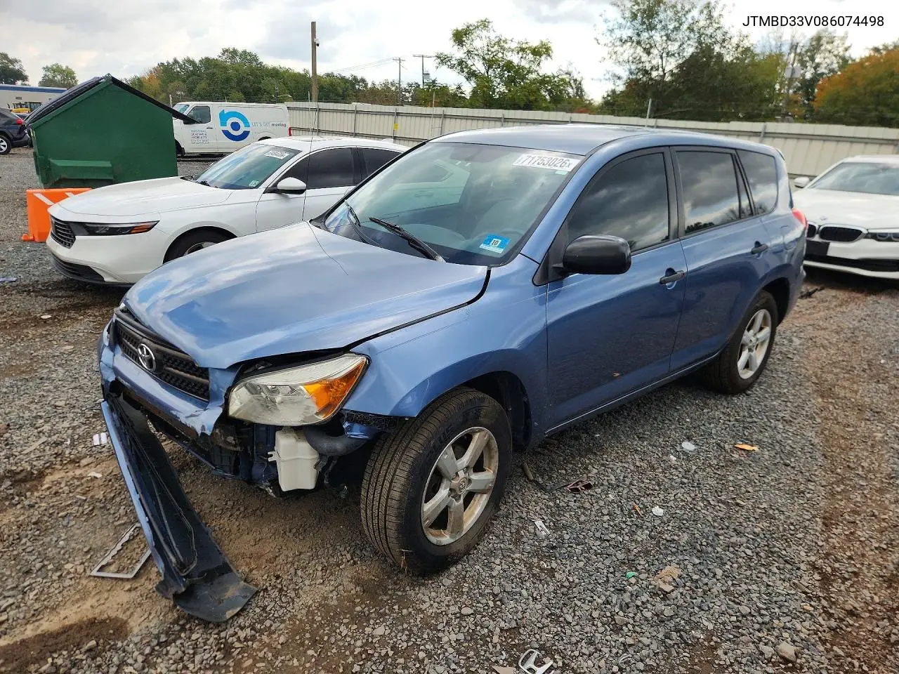 TOYOTA RAV 4 2008, VIN JTMBD33V086074498
