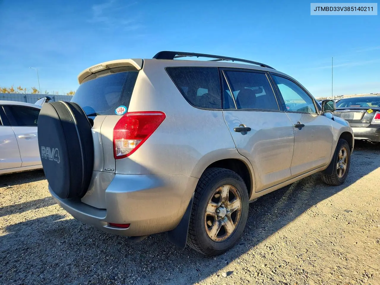 2008 TOYOTA RAV 4 VIN JTMBD33V385140211 — фото 3