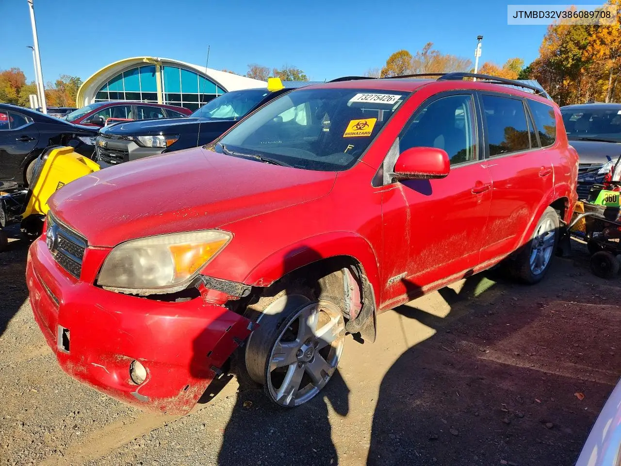TOYOTA RAV 4 2008, VIN JTMBD32V386089708