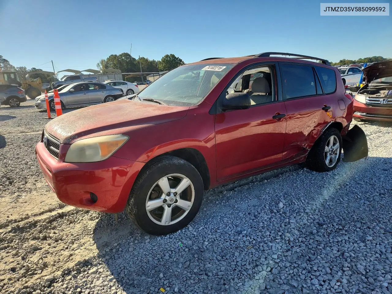TOYOTA RAV 4 2008, VIN JTMZD35V585099592