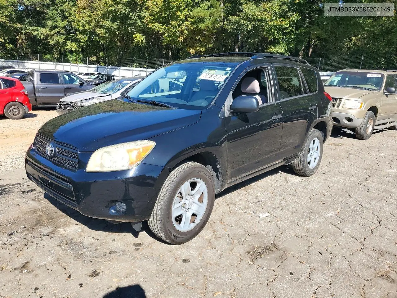 TOYOTA RAV 4 2008, VIN JTMBD33V585204149