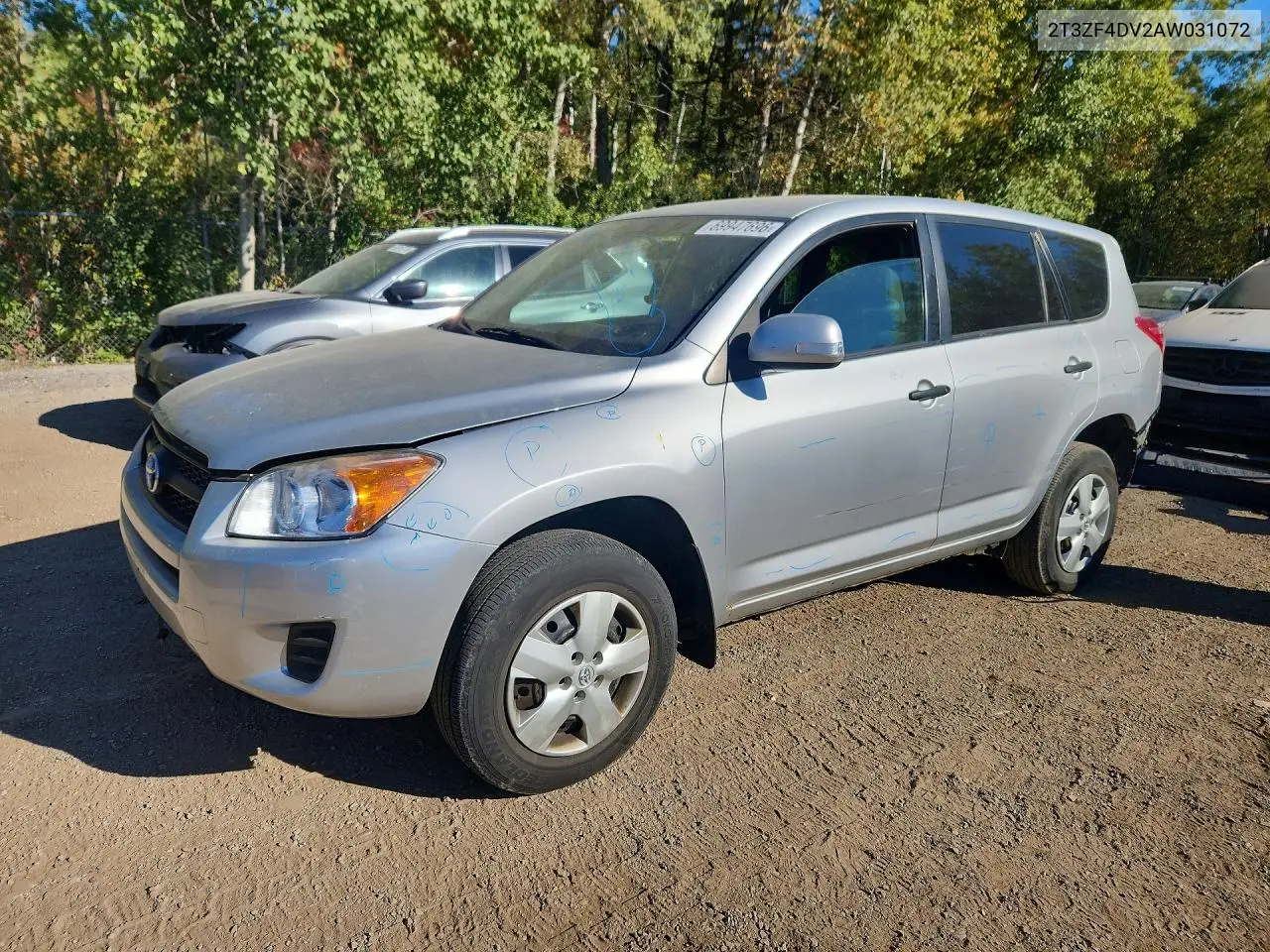TOYOTA RAV 4 2010, VIN 2T3ZF4DV2AW031072