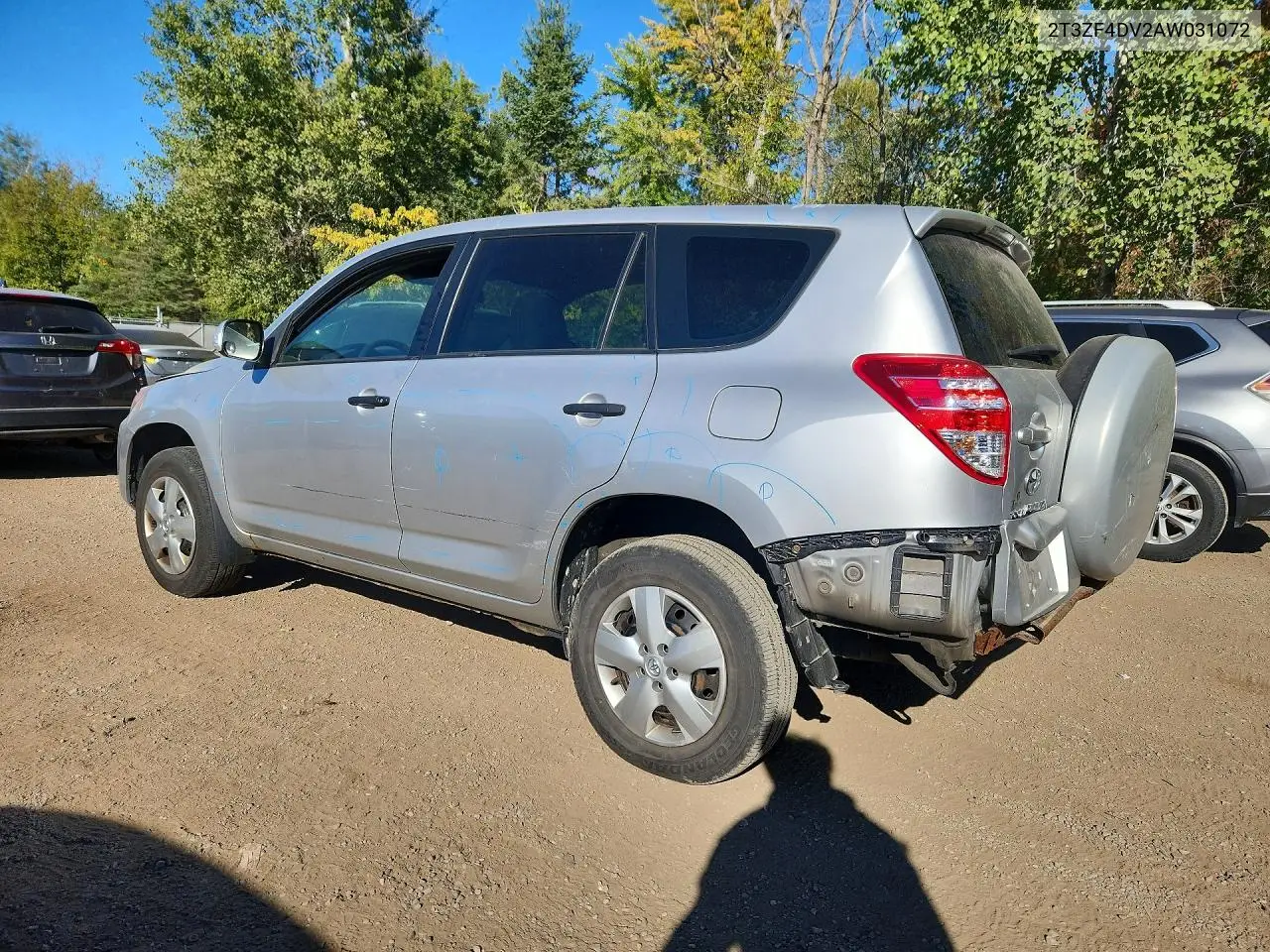 2010 TOYOTA RAV 4 VIN 2T3ZF4DV2AW031072 — фото 2