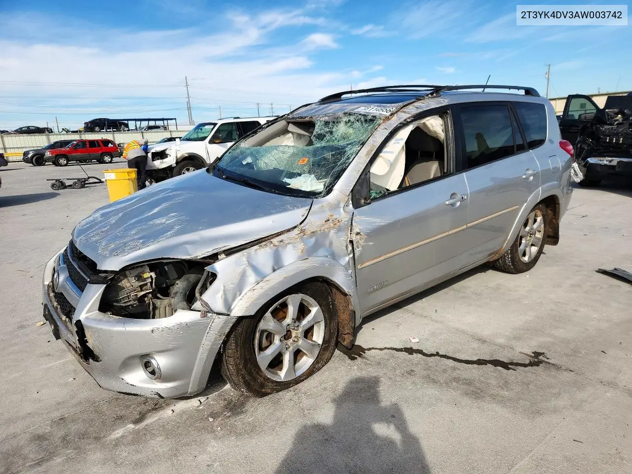 TOYOTA RAV 4 2010, VIN 2T3YK4DV3AW003742