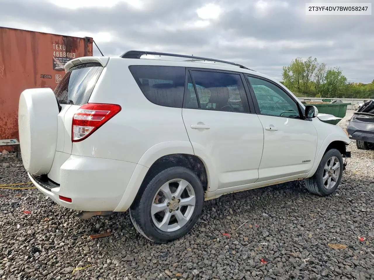 2011 TOYOTA RAV 4 VIN 2T3YF4DV7BW058247 — фото 3