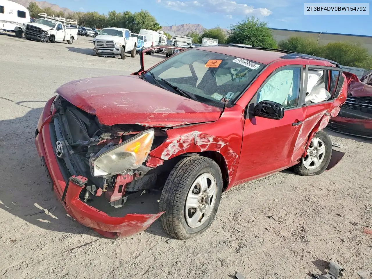 TOYOTA RAV 4 2011, VIN 2T3BF4DV0BW154792