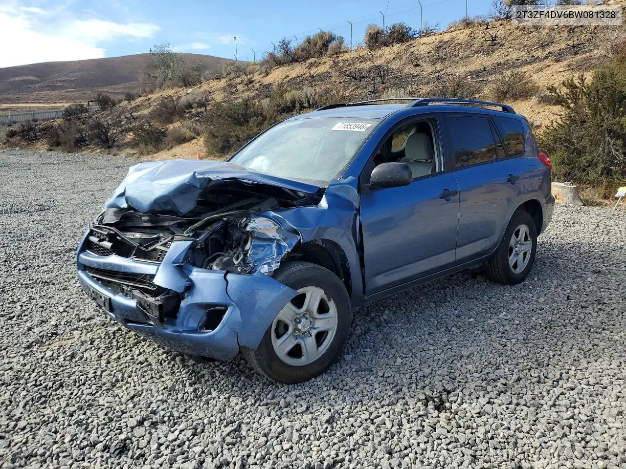 TOYOTA RAV 4 2011, VIN 2T3ZF4DV6BW081328