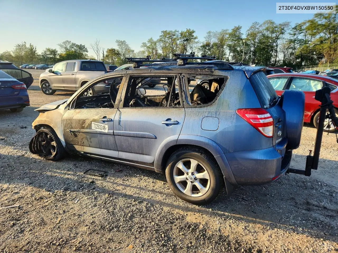 2011 TOYOTA RAV 4 VIN 2T3DF4DVXBW150550 — фото 2