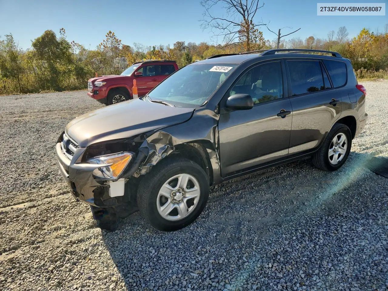 TOYOTA RAV 4 2011, VIN 2T3ZF4DV5BW058087