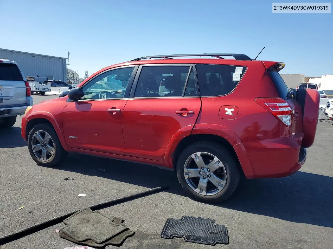 2012 TOYOTA RAV 4 VIN 2T3WK4DV3CW019319 — фото 2