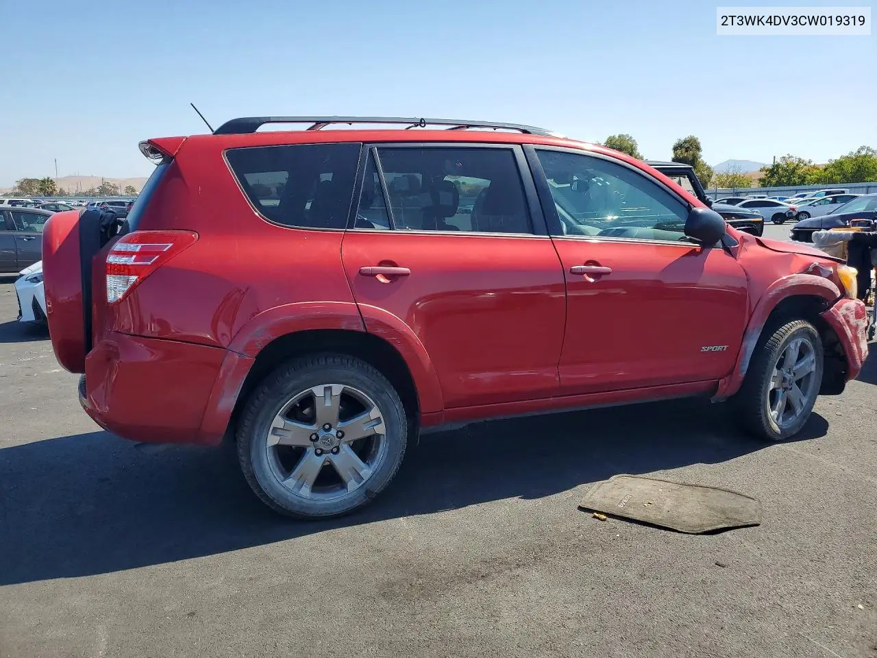 2012 TOYOTA RAV 4 VIN 2T3WK4DV3CW019319 — фото 3