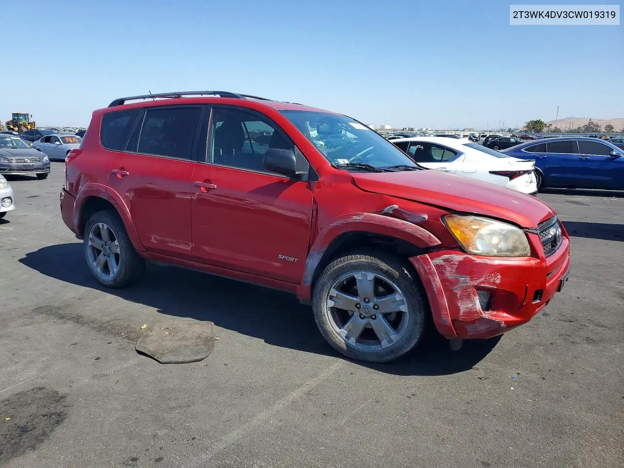 2012 TOYOTA RAV 4 VIN 2T3WK4DV3CW019319 — фото 4