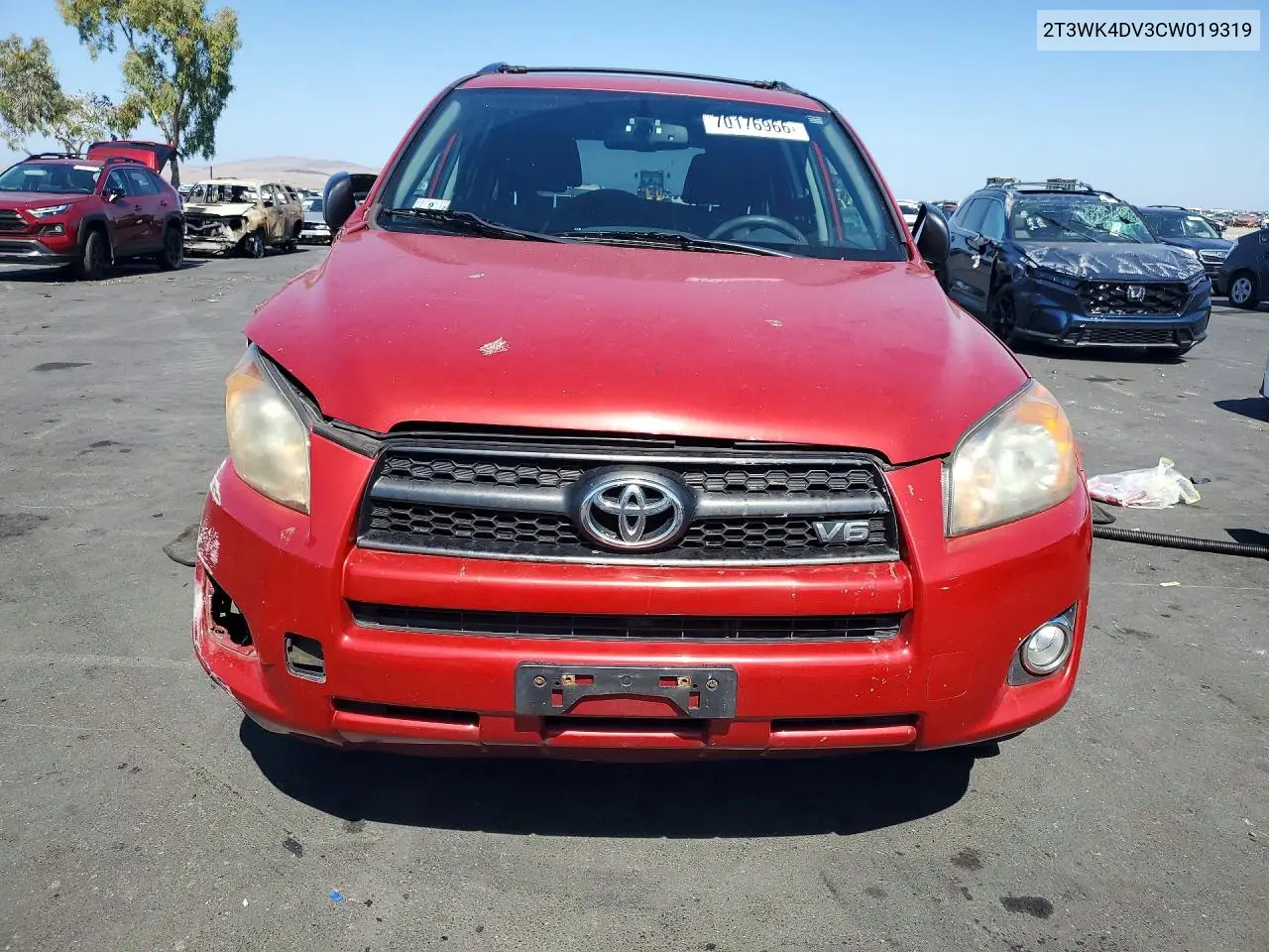 2012 TOYOTA RAV 4 VIN 2T3WK4DV3CW019319 — фото 5