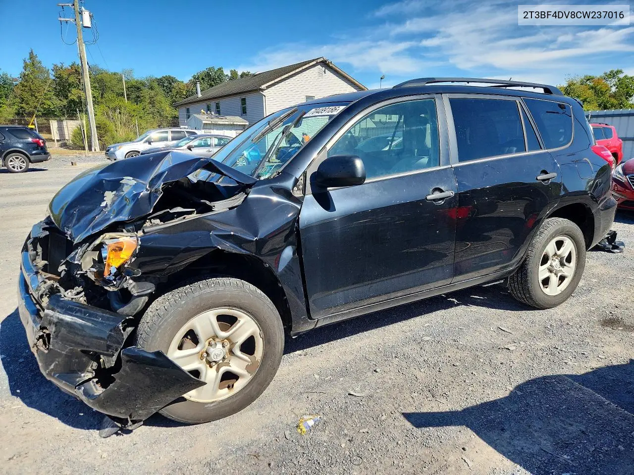 TOYOTA RAV 4 2012, VIN 2T3BF4DV8CW237016