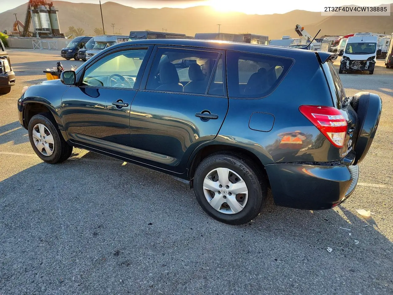 2012 TOYOTA RAV 4 VIN 2T3ZF4DV4CW138885 — фото 2