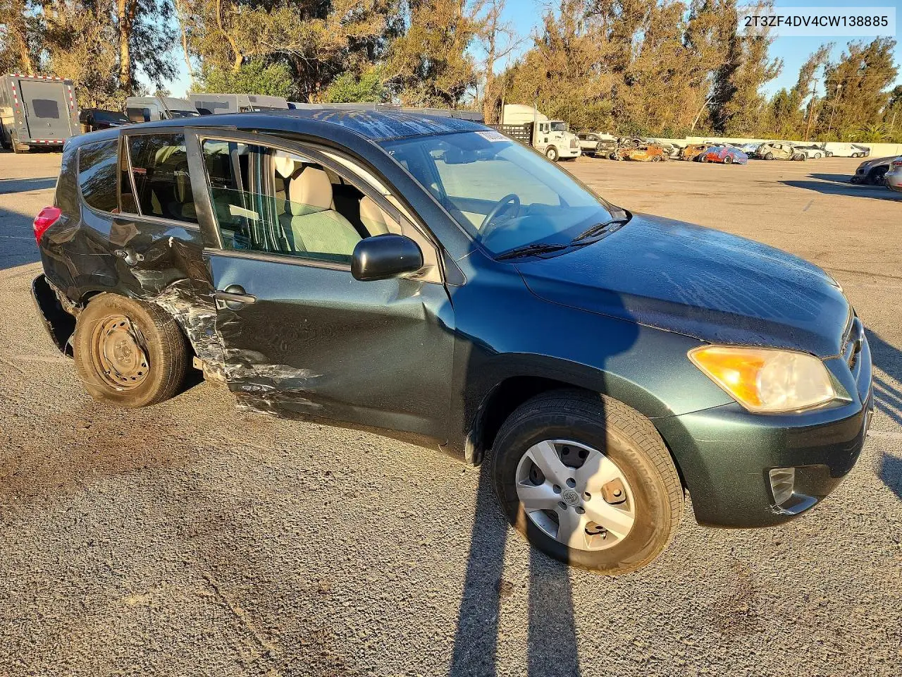 2012 TOYOTA RAV 4 VIN 2T3ZF4DV4CW138885 — фото 4