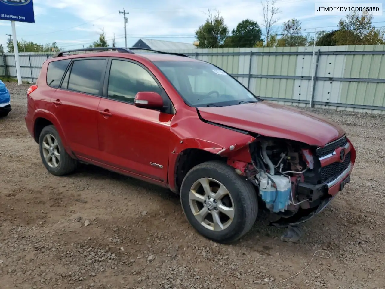 2012 TOYOTA RAV 4 VIN JTMDF4DV1CD045880 — фото 4