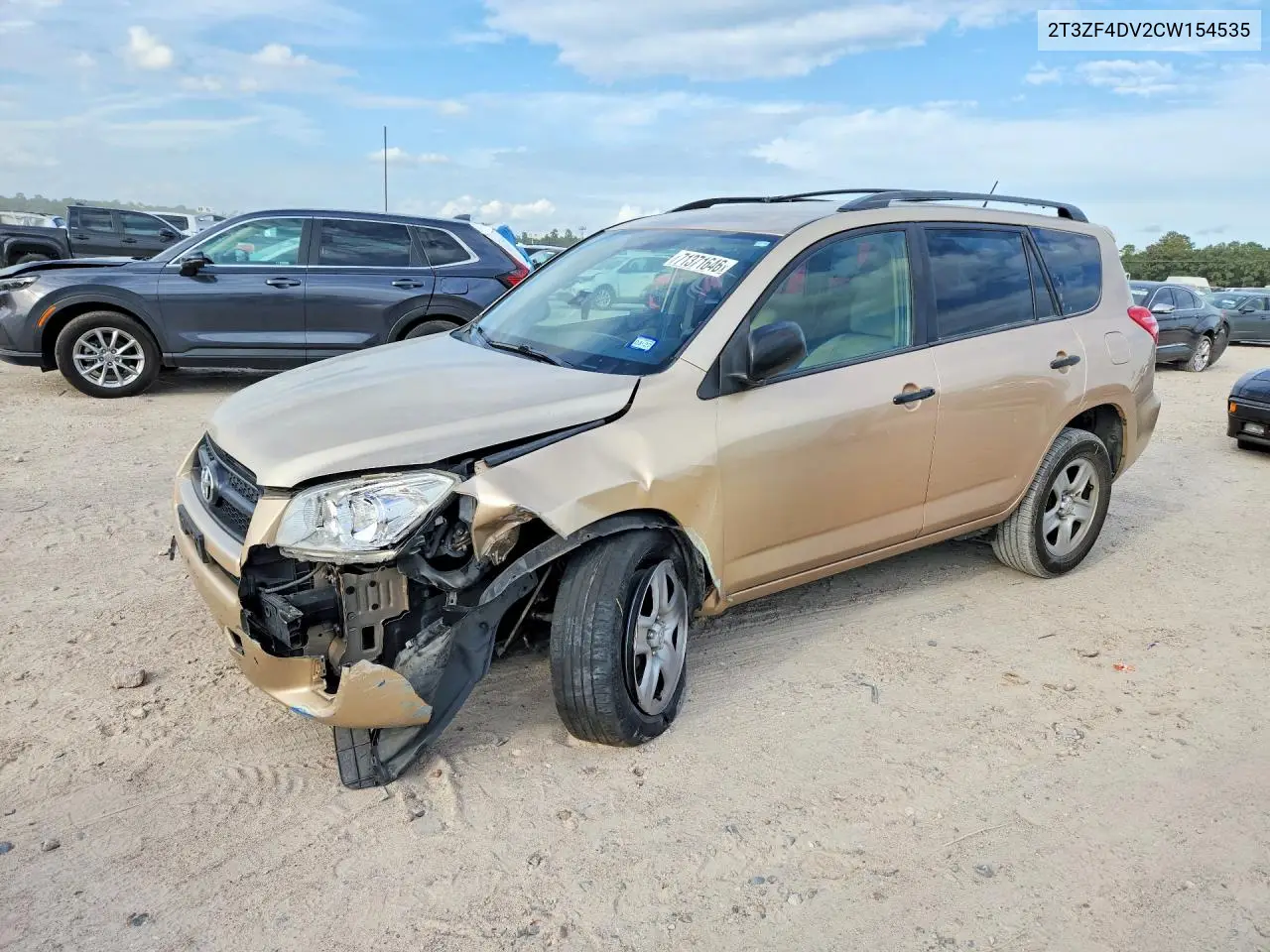 TOYOTA RAV 4 2012, VIN 2T3ZF4DV2CW154535
