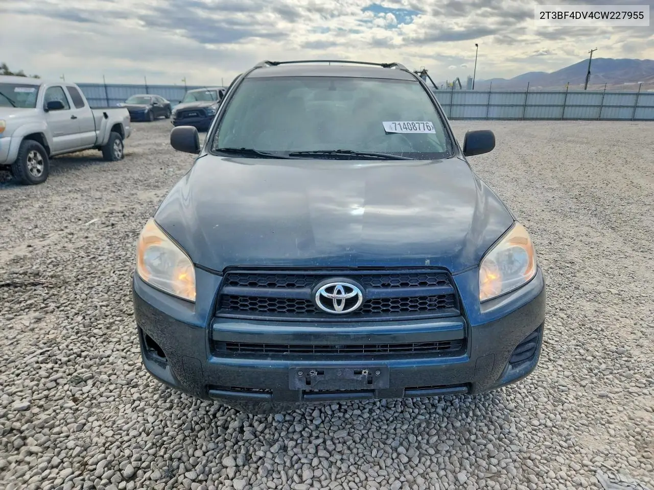 2012 TOYOTA RAV 4 VIN 2T3BF4DV4CW227955 — фото 5