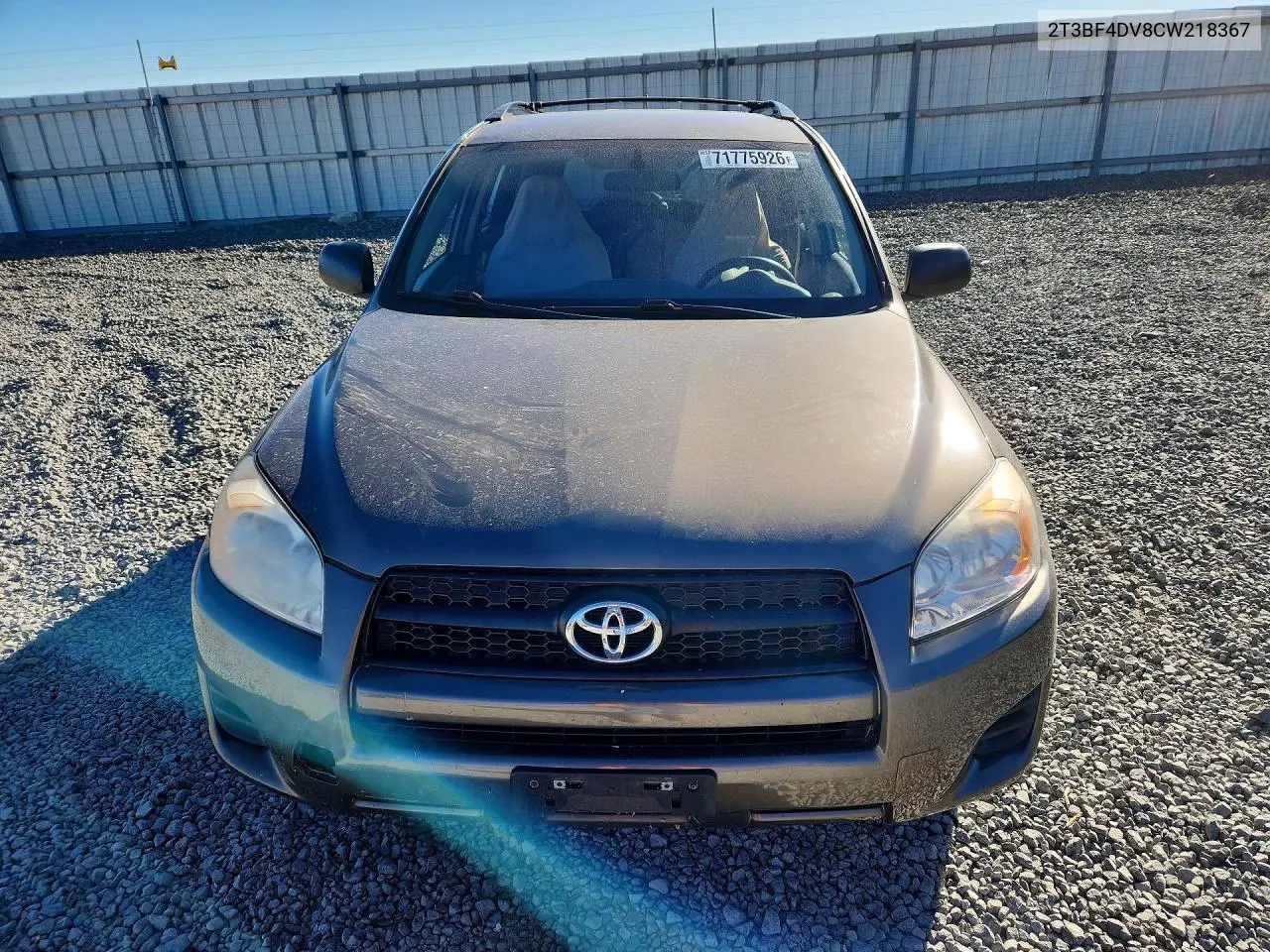 2012 TOYOTA RAV 4 VIN 2T3BF4DV8CW218367 — фото 5