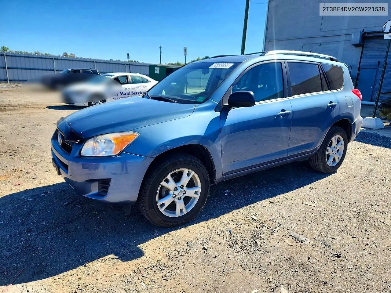 TOYOTA RAV 4 2012, VIN 2T3BF4DV2CW221538