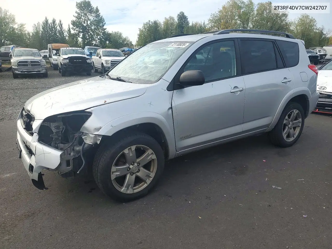 TOYOTA RAV 4 2012, VIN 2T3RF4DV7CW242707