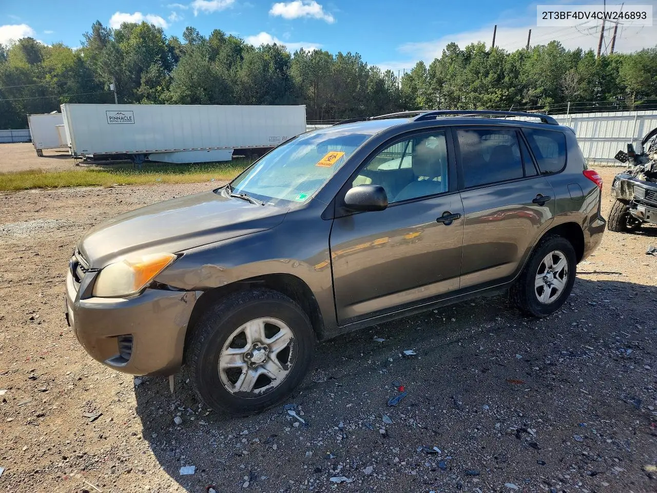 TOYOTA RAV 4 2012, VIN 2T3BF4DV4CW246893