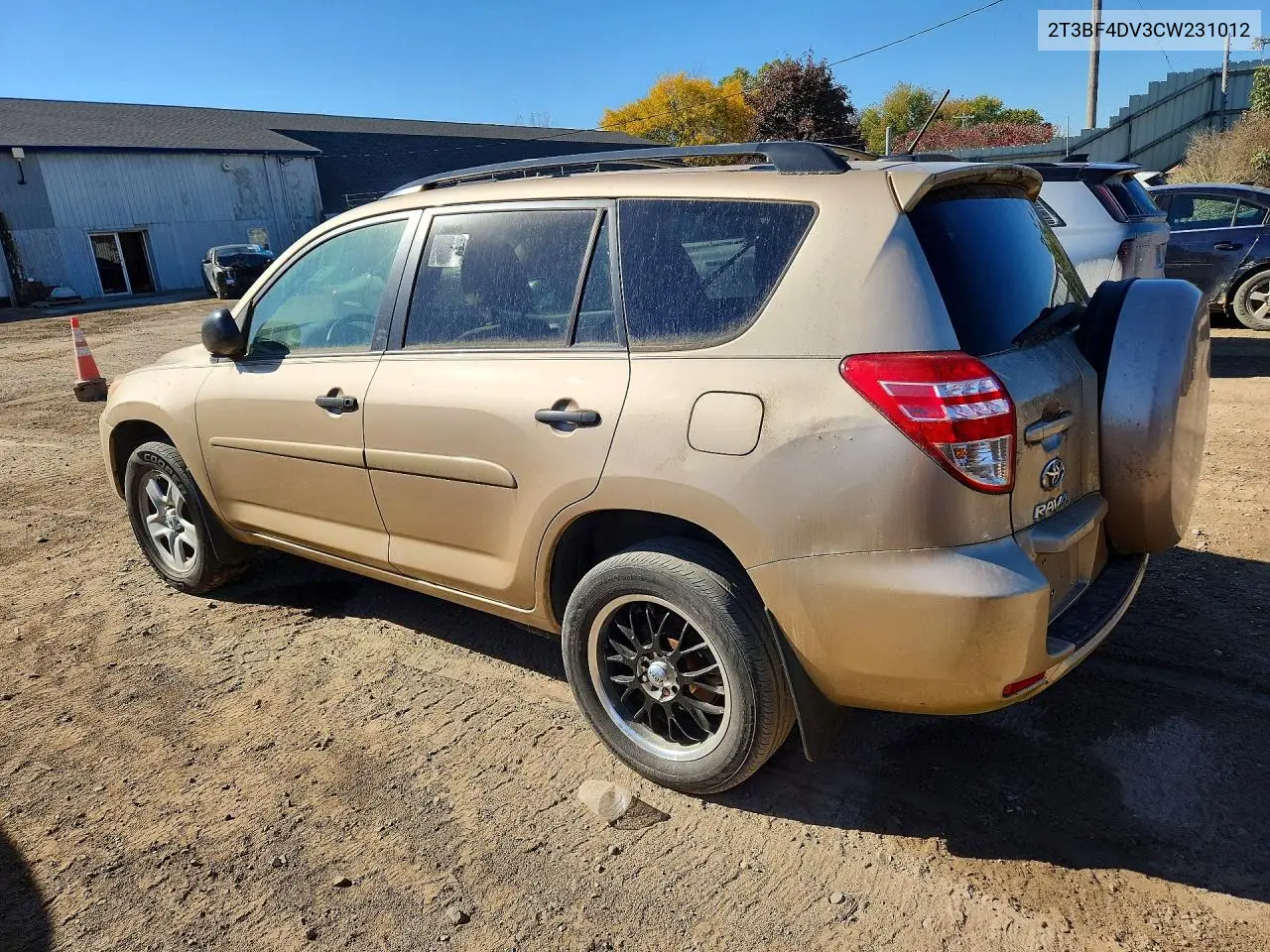 2012 TOYOTA RAV 4 VIN 2T3BF4DV3CW231012 — фото 2