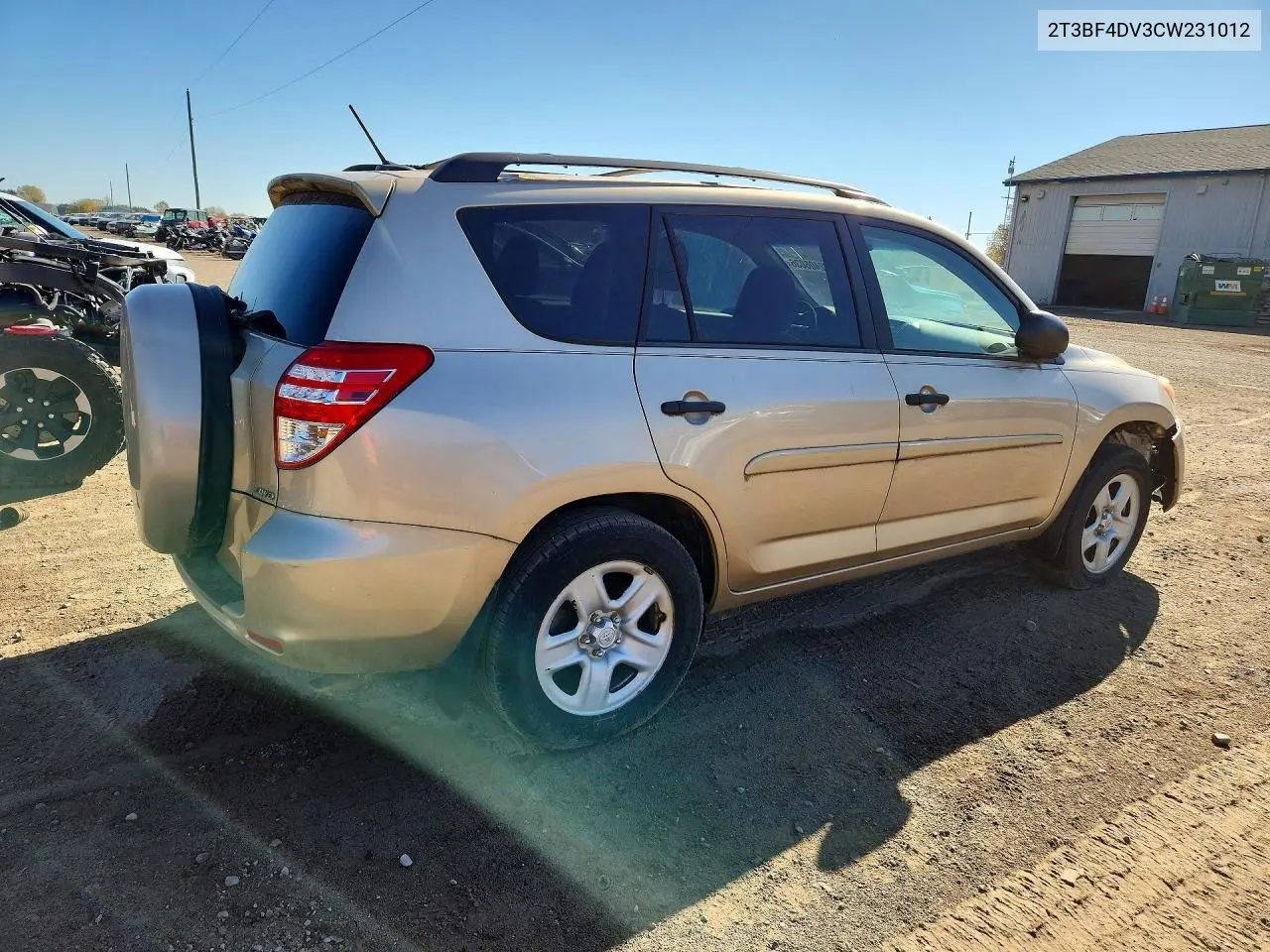 2012 TOYOTA RAV 4 VIN 2T3BF4DV3CW231012 — фото 3
