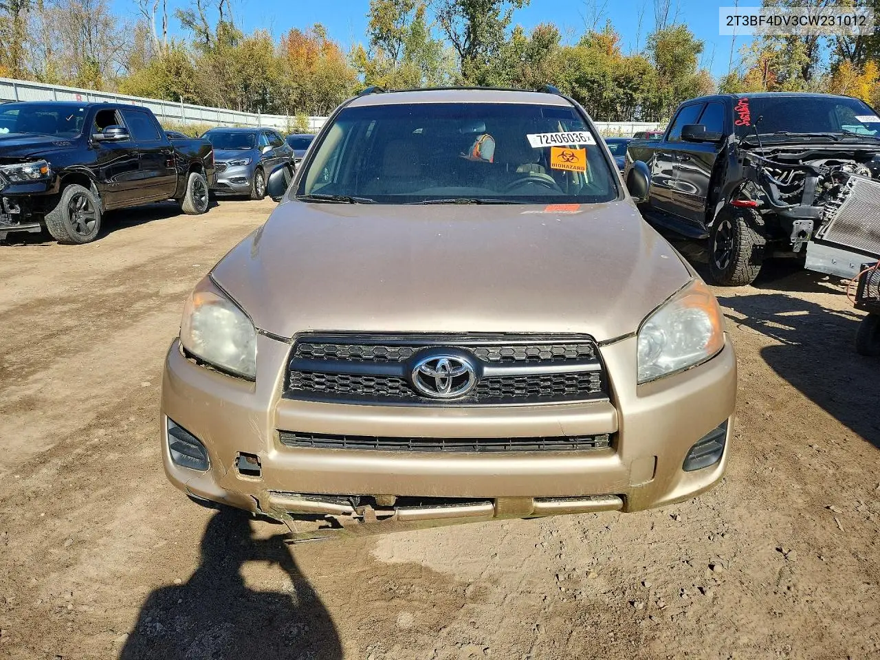 2012 TOYOTA RAV 4 VIN 2T3BF4DV3CW231012 — фото 5