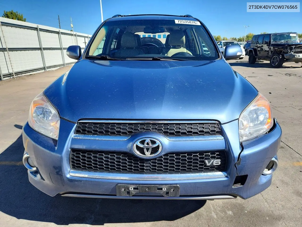 2012 TOYOTA RAV 4 VIN 2T3DK4DV7CW076565 — фото 5