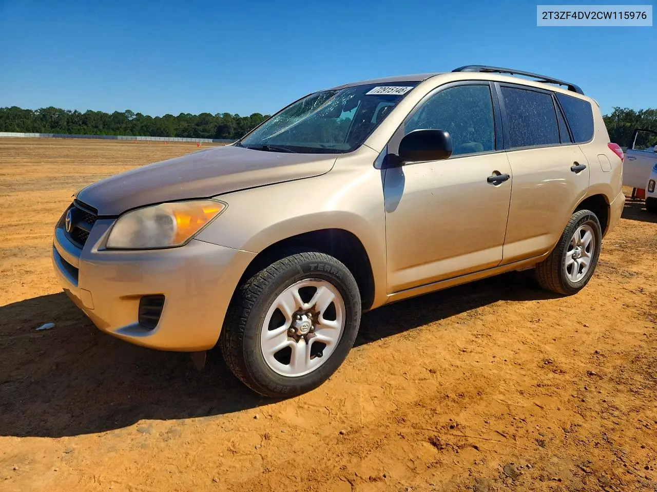 TOYOTA RAV 4 2012, VIN 2T3ZF4DV2CW115976