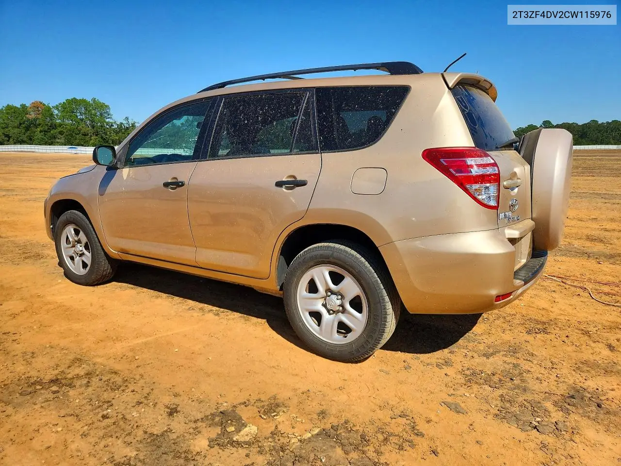 2012 TOYOTA RAV 4 VIN 2T3ZF4DV2CW115976 — фото 2