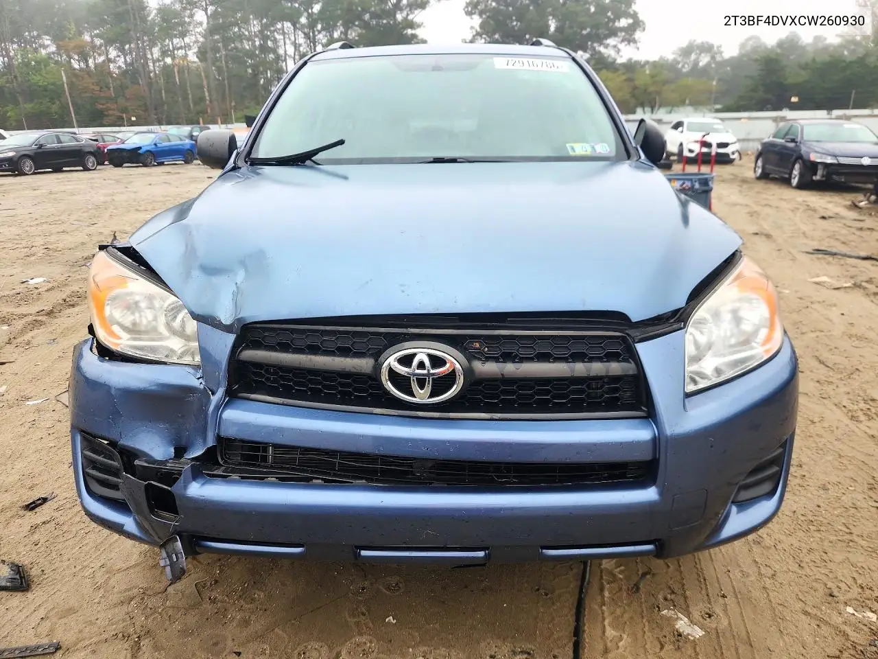 2012 TOYOTA RAV 4 VIN 2T3BF4DVXCW260930 — фото 5