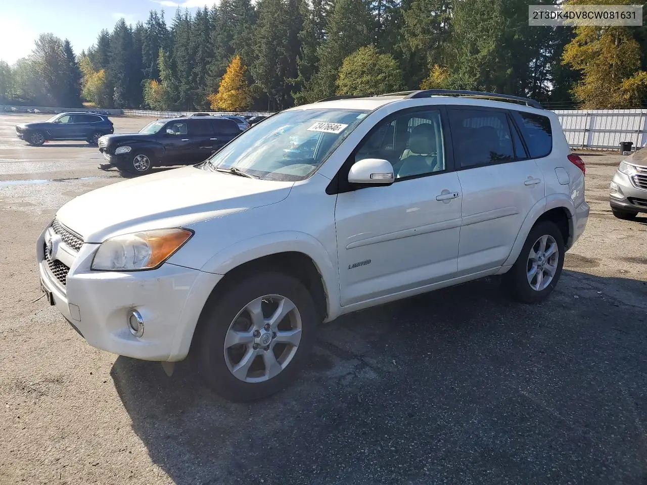 TOYOTA RAV 4 2012, VIN 2T3DK4DV8CW081631